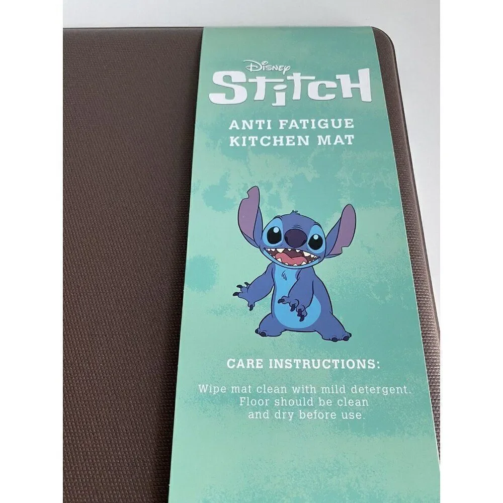 Disney Stitch Anti Fatigue Kitchen Mat 18 X 30”‎ Aloha Hibiscus Tropical NEW